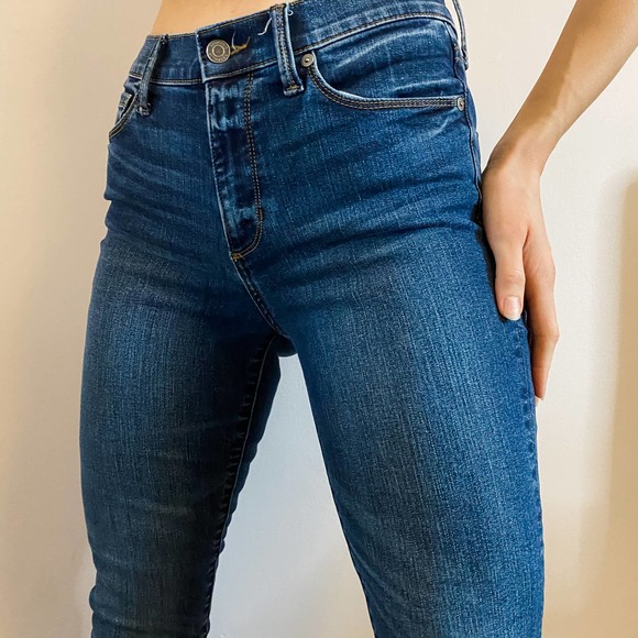 High Rise Banana Republic Dark Wash Skinny Jeans - Picture 2 of 8